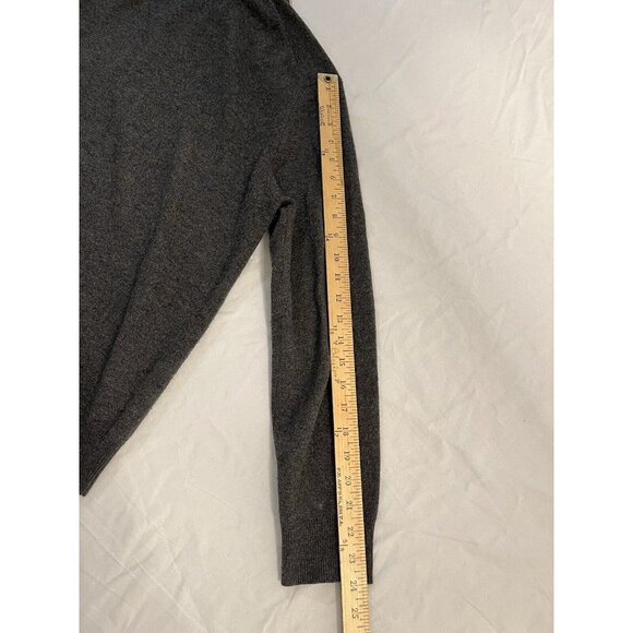 Polo Ralph Lauren Cashmere Gray Charcoal 1/4 Zip Sweater Size Medium Mint! - Picture 7 of 12
